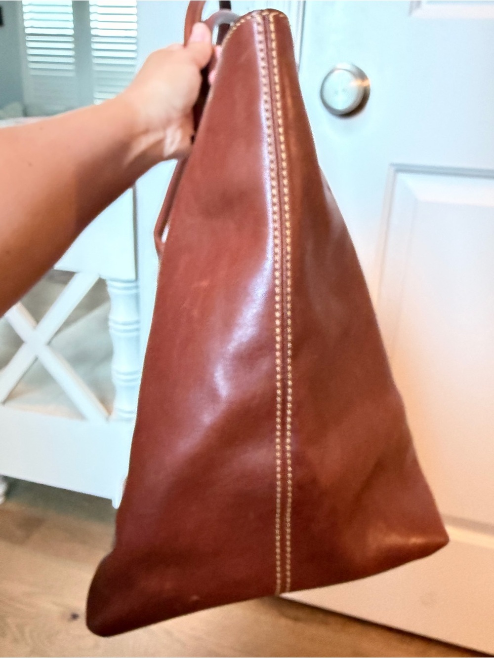 Dooney & Bourke Large Florentine Russel Tote in Chestnut - Picture 5 of 15